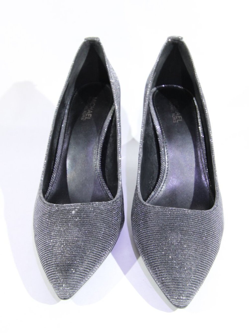 NWOT Michael Kors Platform Pump Silver & Black Pointed Toe Heels
